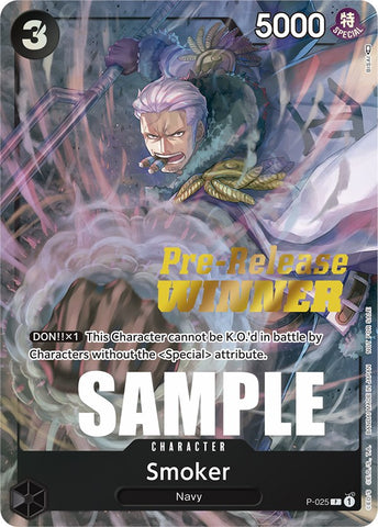 Smoker (Pre-Release) [Winner] [One Piece Promotion Cards]