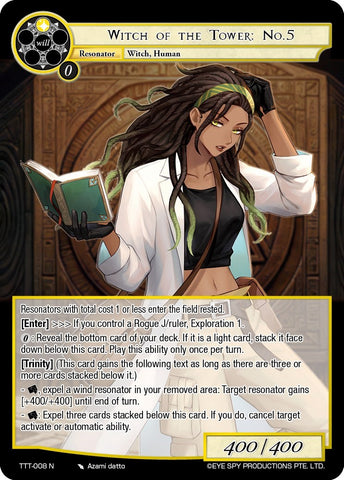 Witch of the Tower: No.5 (TTT-008 N) [Thoth of the Trinity]
