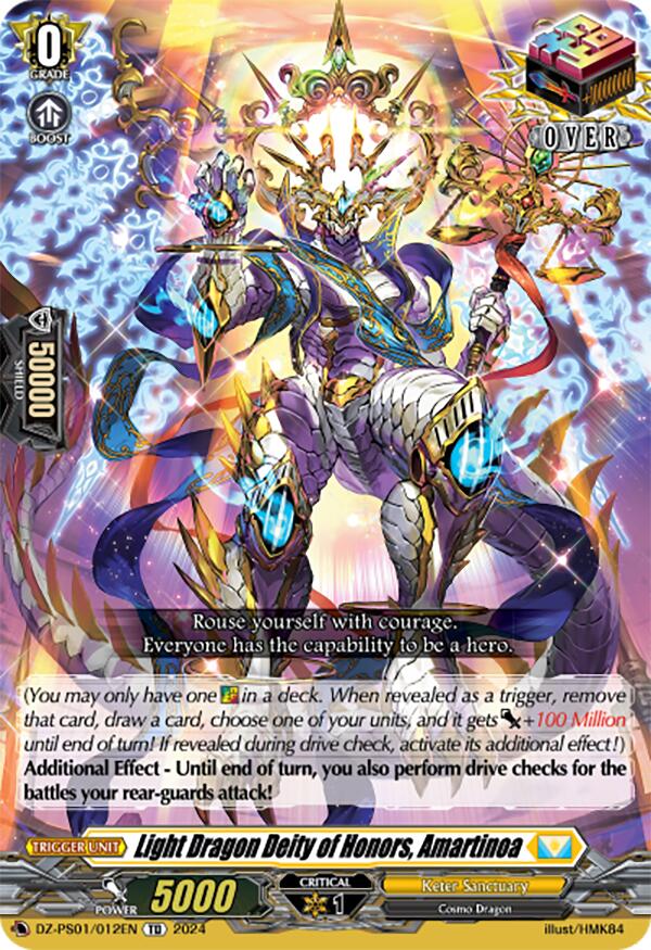 Light Dragon Deity of Honors, Amartinoa (DZ-PS01/012EN) [Premium Deckset "Jewel Knight"]