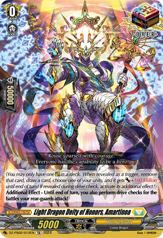 Light Dragon Deity of Honors, Amartinoa (DZ-PS02/012EN) [Premium Deckset "Revenger"]