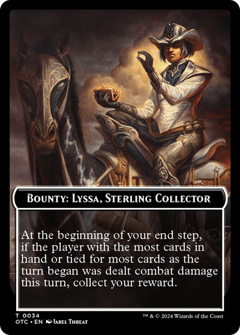 Bounty: Lyssa, Sterling Collector // Bounty Rules Double-Sided Token [Outlaws of Thunder Junction Commander Tokens]