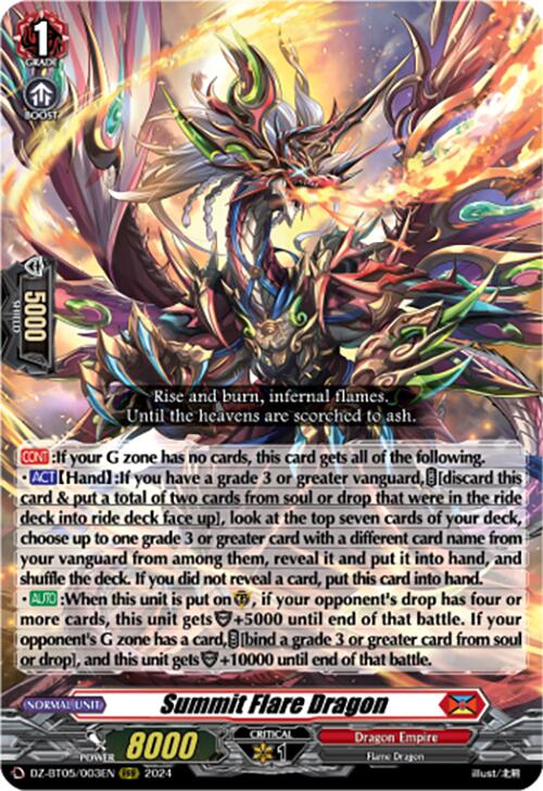 Summit Flare Dragon (DZ-BT05/003EN) [DZ-BT05: Omniscient Awakening]