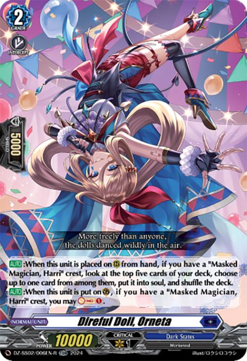 Direful Doll, Orneta (TDR) (DZ-SS02/006EN-R) [DZ-SS02: Stride Deckset -Harri-]