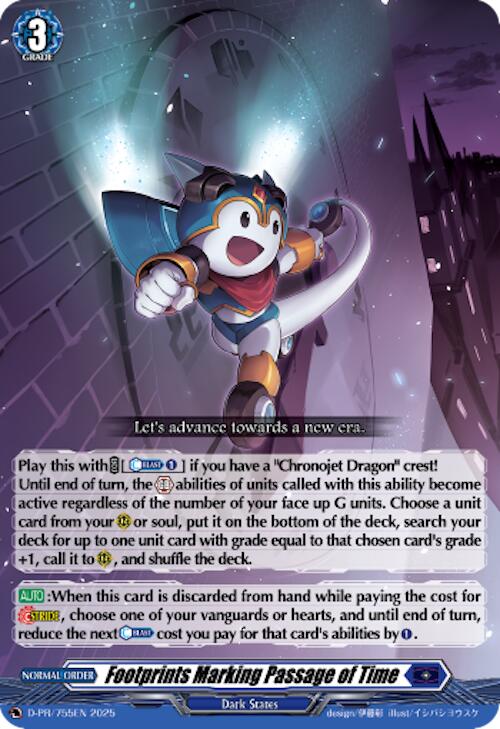 Footprints Marking Passage of Time (D-PR/755EN) [D Promo Cards]