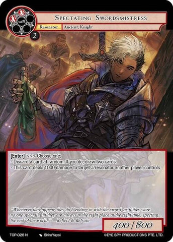 Spectating Swordmistress (TOP-026 N) [Ten Oaths of Protopaterpolis' War]