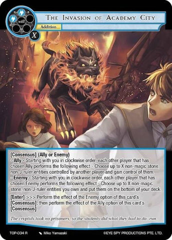 The Invasion of Academy City (TOP-034 R) [Ten Oaths of Protopaterpolis' War]