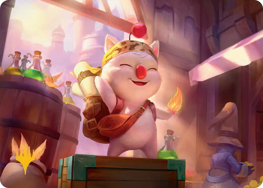 Stiltzkin, Moogle Merchant Art Card (Gold-Stamped Planeswalker Symbol) [FINAL FANTASY Art Series]