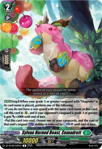 Sylvan Horned Beast, Comadrett (DZ-BT08/059EN) [Knights 0f Rebirth]