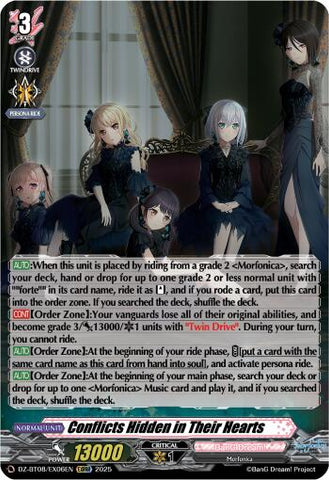 Conflicts Hidden in Their Hearts (EXRRR) (DZ-BT08/EX06EN) [Knights 0f Rebirth]