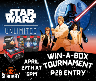 April Star Wars Unlimited win a box tournament pre registration