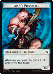 Ajani's Pridemate // Mowu Double-Sided Token [Reality Fracture Tokens]
