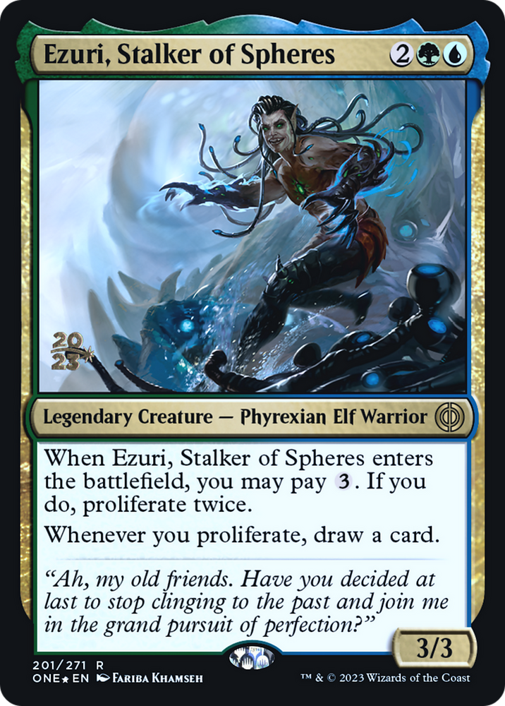 Ezuri, Stalker of Spheres [Phyrexia: All Will Be One Prerelease Promos]