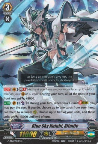 Blue Sky Knight, Altmile (RRR) (G-TD11/003EN) [Divine Knight of Heavenly Decree]
