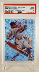 2018 Bowman High Tek Pyroteknics Amed Rosario Autograph #/50 Rookie Card PSA 9