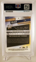 2019 Finest 42 Christian Yelich Refractor PSA 10