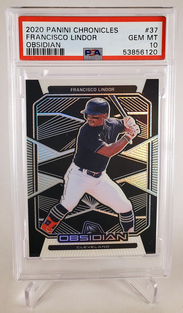 2020 Panini Chronicles Obsidian 37 Francisco Lindor PSA 10