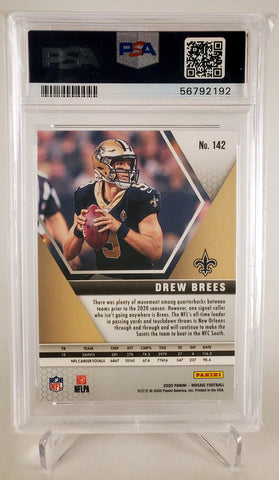 2020 Panini Mosaic 142 Drew Brees PSA 9