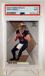 2020 Panini Mosaic 142 Drew Brees PSA 9