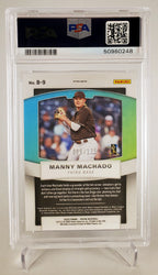 2020 Panini Prizm Brilliance B9 Manny Machado Blue Mojo Prizm PSA 9