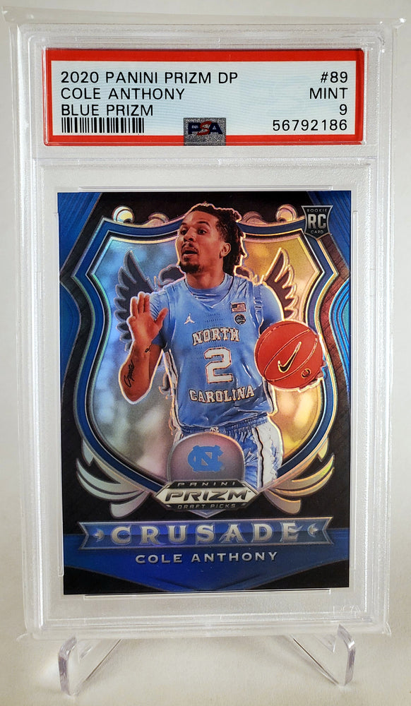 2020 Panini Prizm Draft Picks 89 Cole Anthony Blue Prizm PSA 9