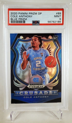 2020 Panini Prizm Draft Picks 89 Cole Anthony Blue Prizm PSA 9