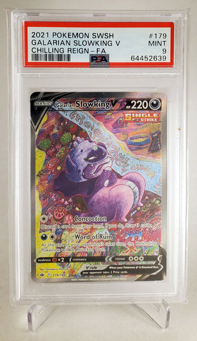 2021 Pokemon Sw&Sh Chilling Reign 179 Full Art Galarian Slowking V PSA 9