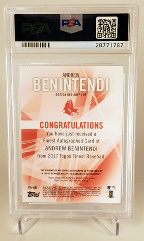 2017 Topps Finest Andrew Benintendi RC Autograph PSA 10