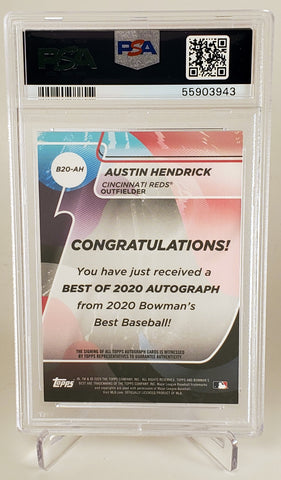 2020 Bowman's Best Austin Hendrick Autograph PSA 10