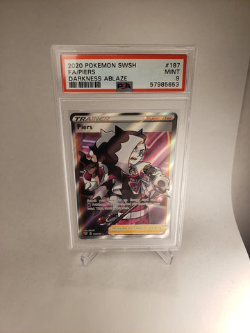 2020 Pokemon Darkness Ablaze 187 Full Art Piers PSA 9