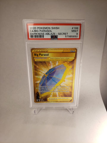 2020 Pokemon Darkness Ablaze 199 Big Parasol Secret Rare PSA 9