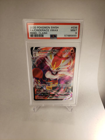 2020 Pokemon Rebel Clash 036 Full Art Cinderace Vmax PSA 9