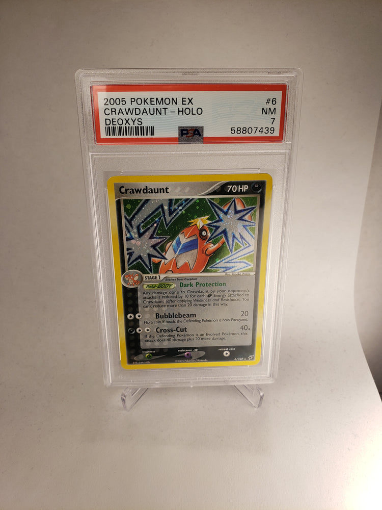 2005 Pokemon EX Deoxys 6 Crawdaunt Holo PSA 7