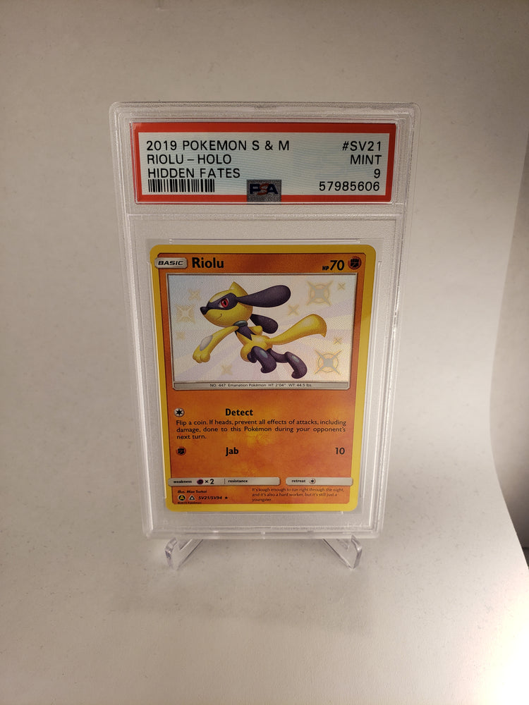 2019 Pokemon Hidden Fates SV21 shiny Riolu PSA 9 2019 Pokemon Hidden Fates SV21 shiny Riolu PSA 9