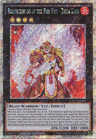 Brotherhood of the Fire Fist - Tiger King [CT11-EN001] Secret Rare