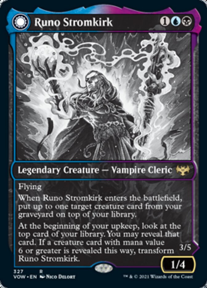 mtg runo stromkirk commander deck Runo Stromkirk // Krothuss, Lord of the Deep (Showcase Eternal Night) [Innistrad: Crimson Vow] Damaged