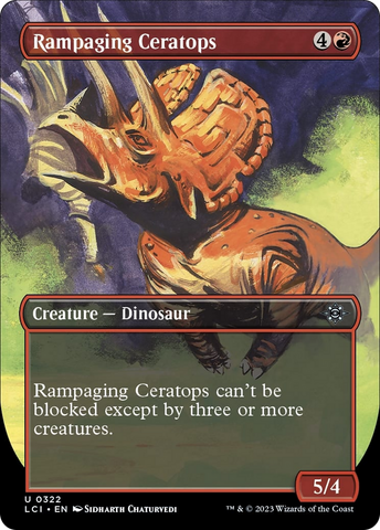 Rampaging Ceratops (Borderless) [The Lost Caverns of Ixalan]
