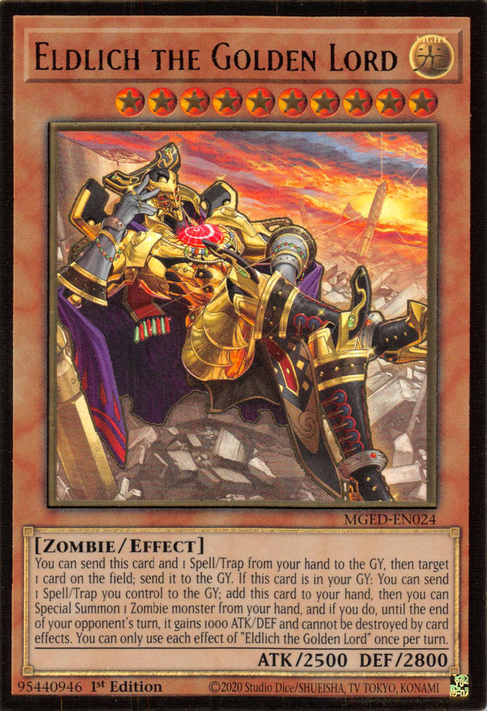 alternative art cards yugioh Eldlich the Golden Lord (Alternate Art) [MGED-EN024] Gold Rare gift for pokemon fans and if you do Dream League Booster Box Pack Options:Mewtwo X