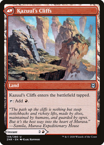 Kazuul's Fury // Kazuul's Cliffs [Zendikar Rising]