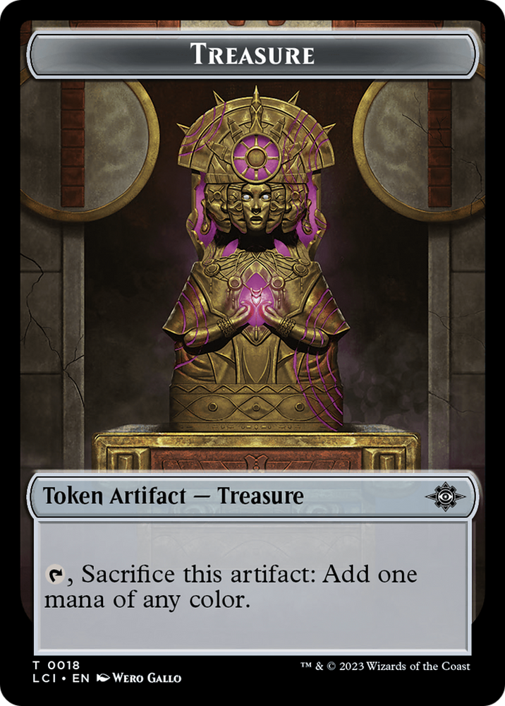 Treasure (0018) // Golem Double-Sided Token [The Lost Caverns of Ixalan Tokens]