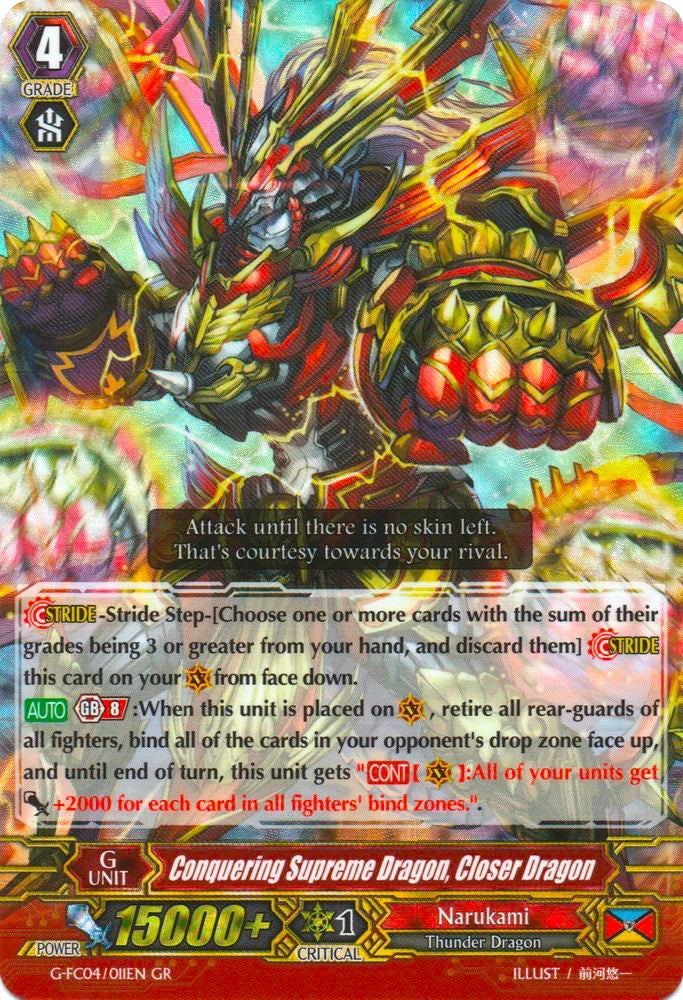 Conquering Supreme Dragon, Closer Dragon (G-FC04/011EN) [Fighters Collection 2017]