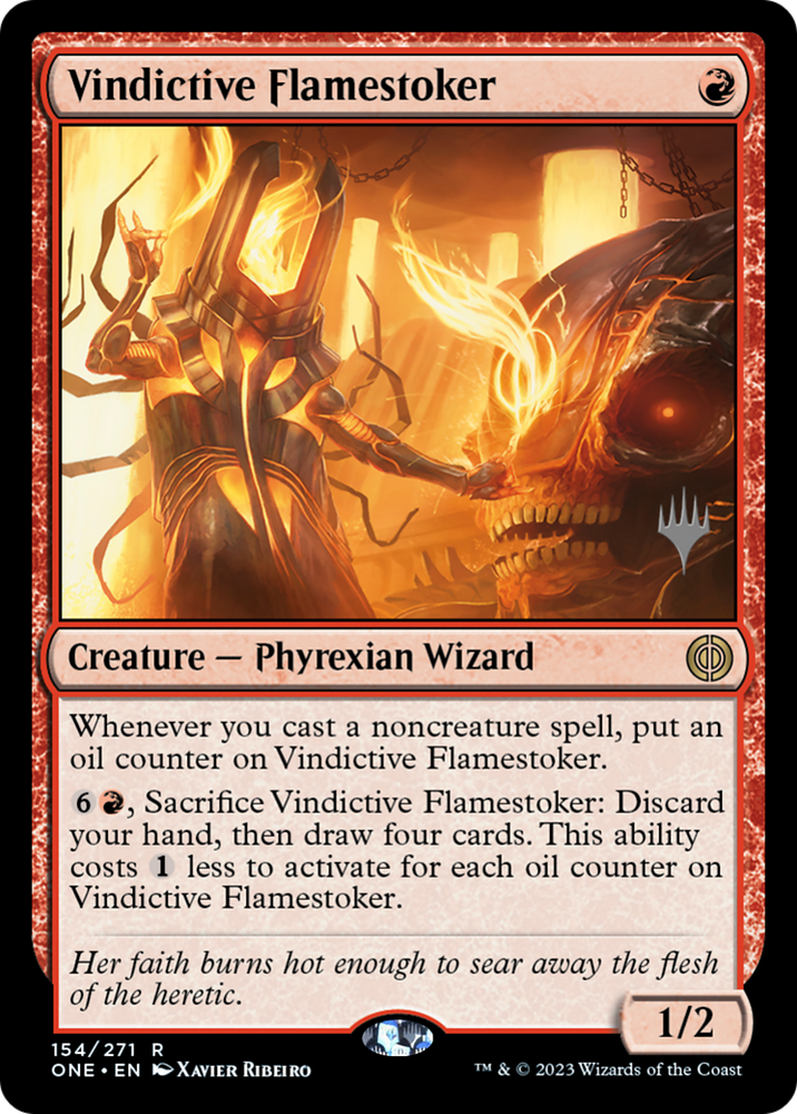 Vindictive Flamestoker (Promo Pack) [Phyrexia: All Will Be One Promos]