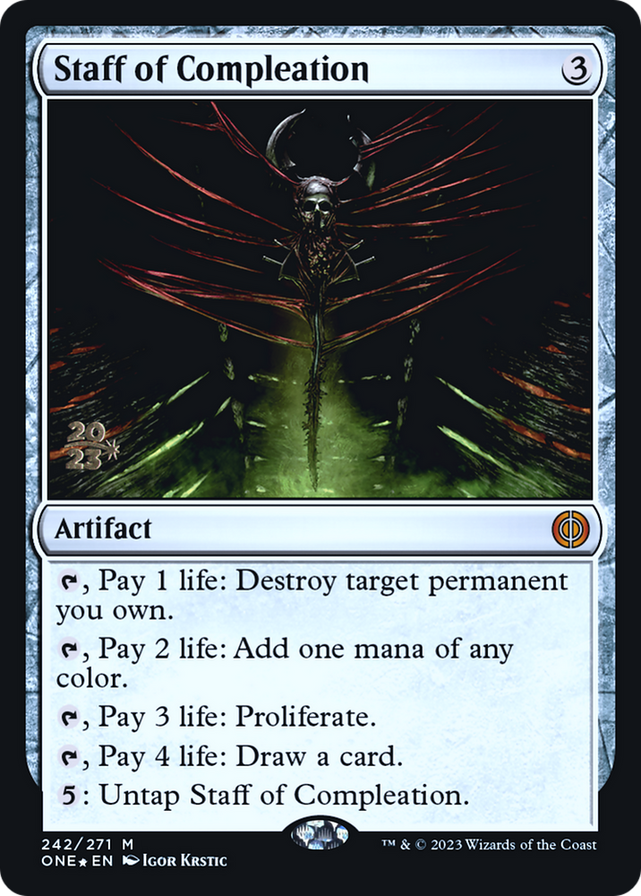 Staff of Compleation [Phyrexia: All Will Be One Prerelease Promos]