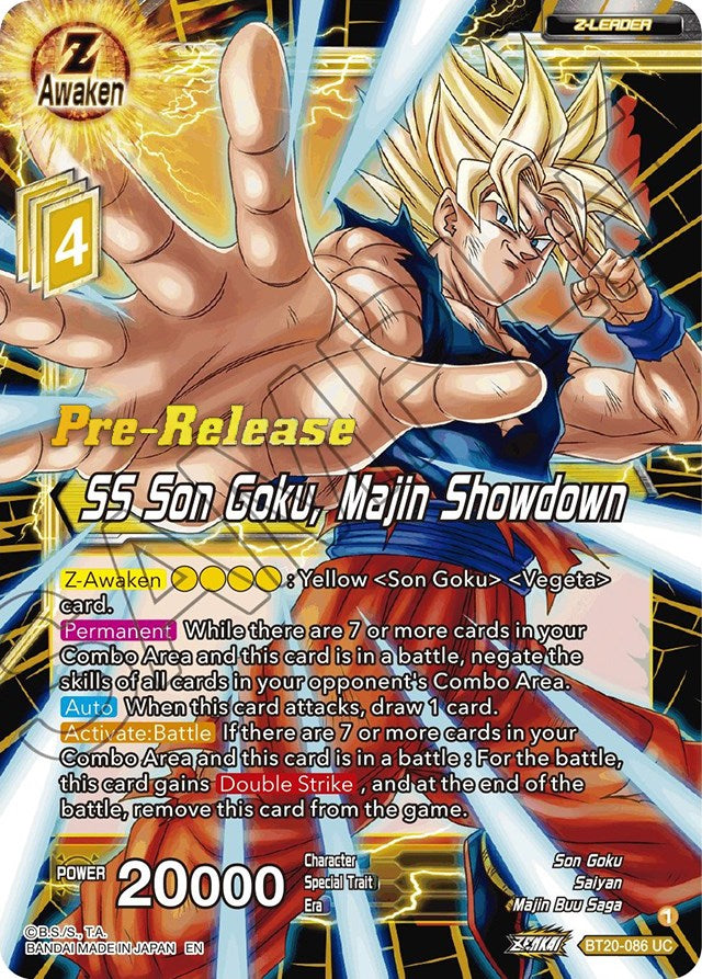 SS Son Goku, Majin Showdown (BT20-086) [Power Absorbed Prerelease Promos]