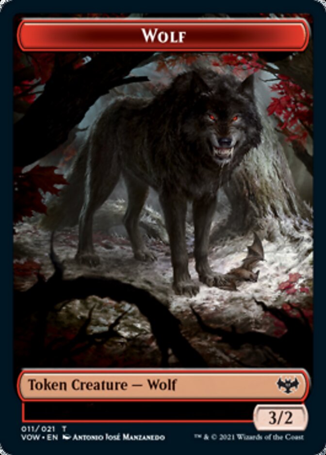 Wolf Token (011) [Innistrad: Crimson Vow Tokens]